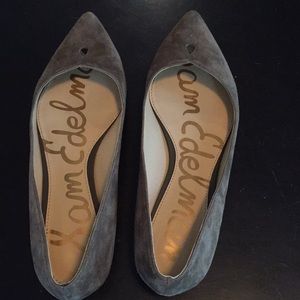 Olive flat shoes